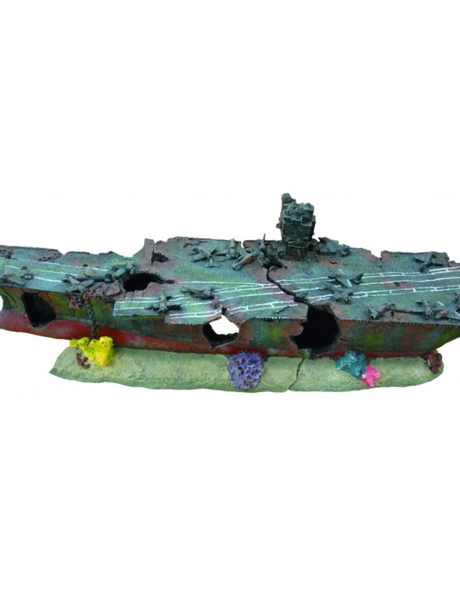 Burgham Aqua-Fit AQUA-FIT Aircraft Carrier Shipwreck 29x7x10"