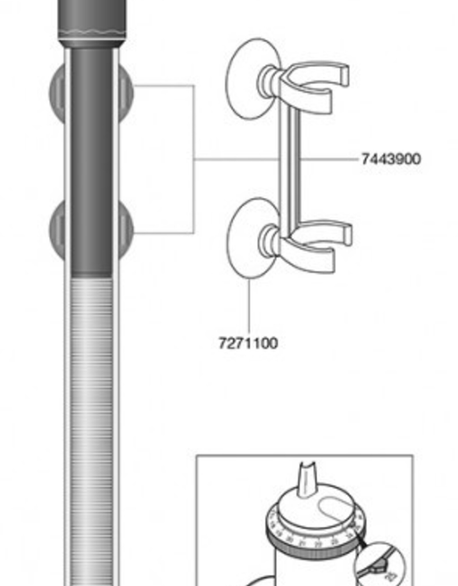 Eheim EHEIM Double Suction Cups With Holder