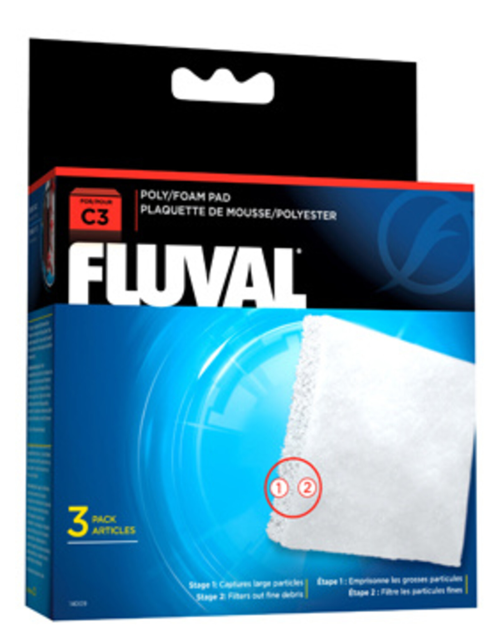 Fluval FLUVAL Poly Foam Pad Replacement 3 Pack
