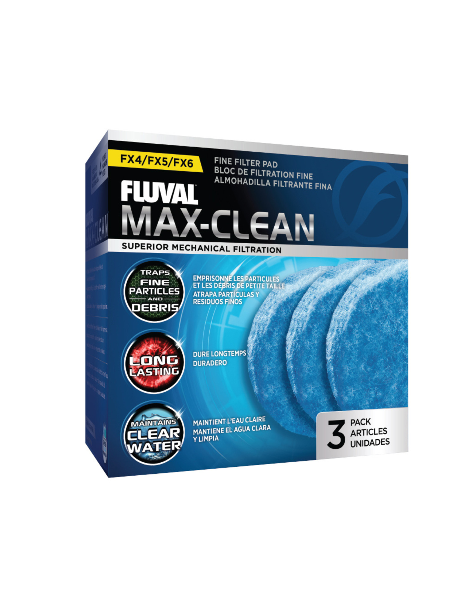 Fluval FLUVAL FX4/5/6 Max-Clean Fine Filter Pad -3 Pack
