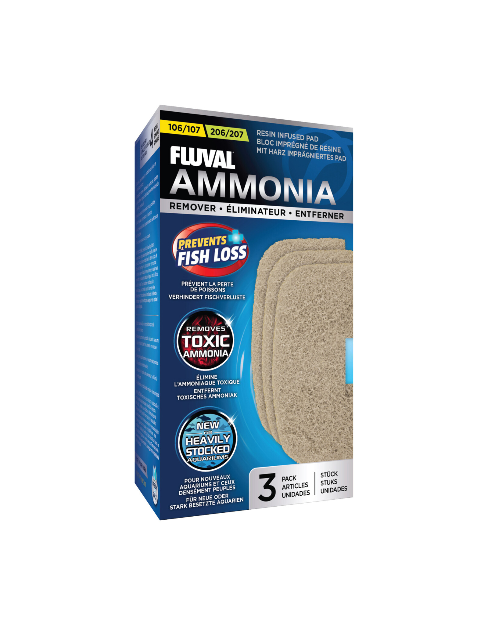 Fluval FLUVAL Replacement Filter Pad 106/107/206/207 3 Pack