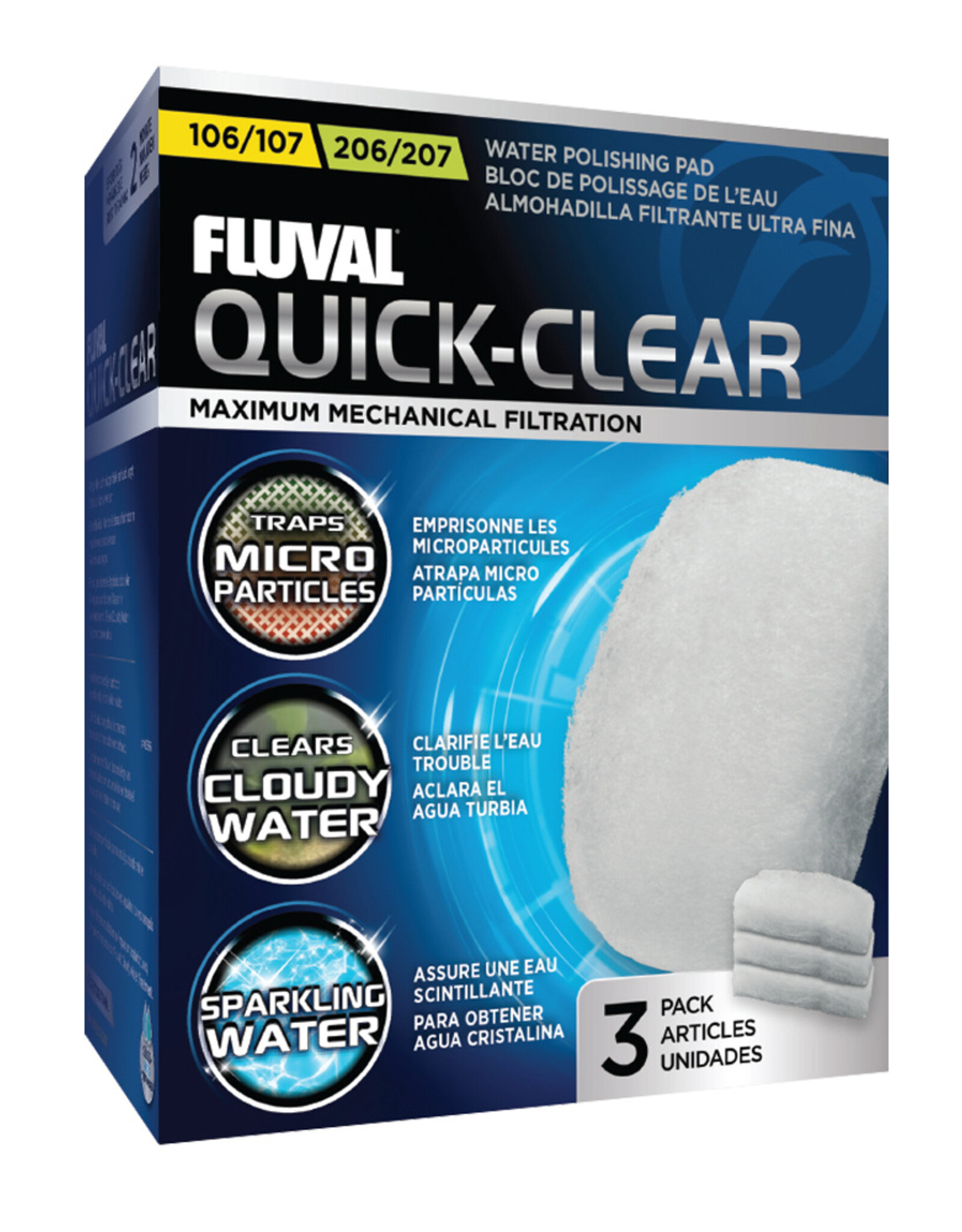 Fluval FLUVAL Replacement Filter Pad 106/107/206/207 3 Pack