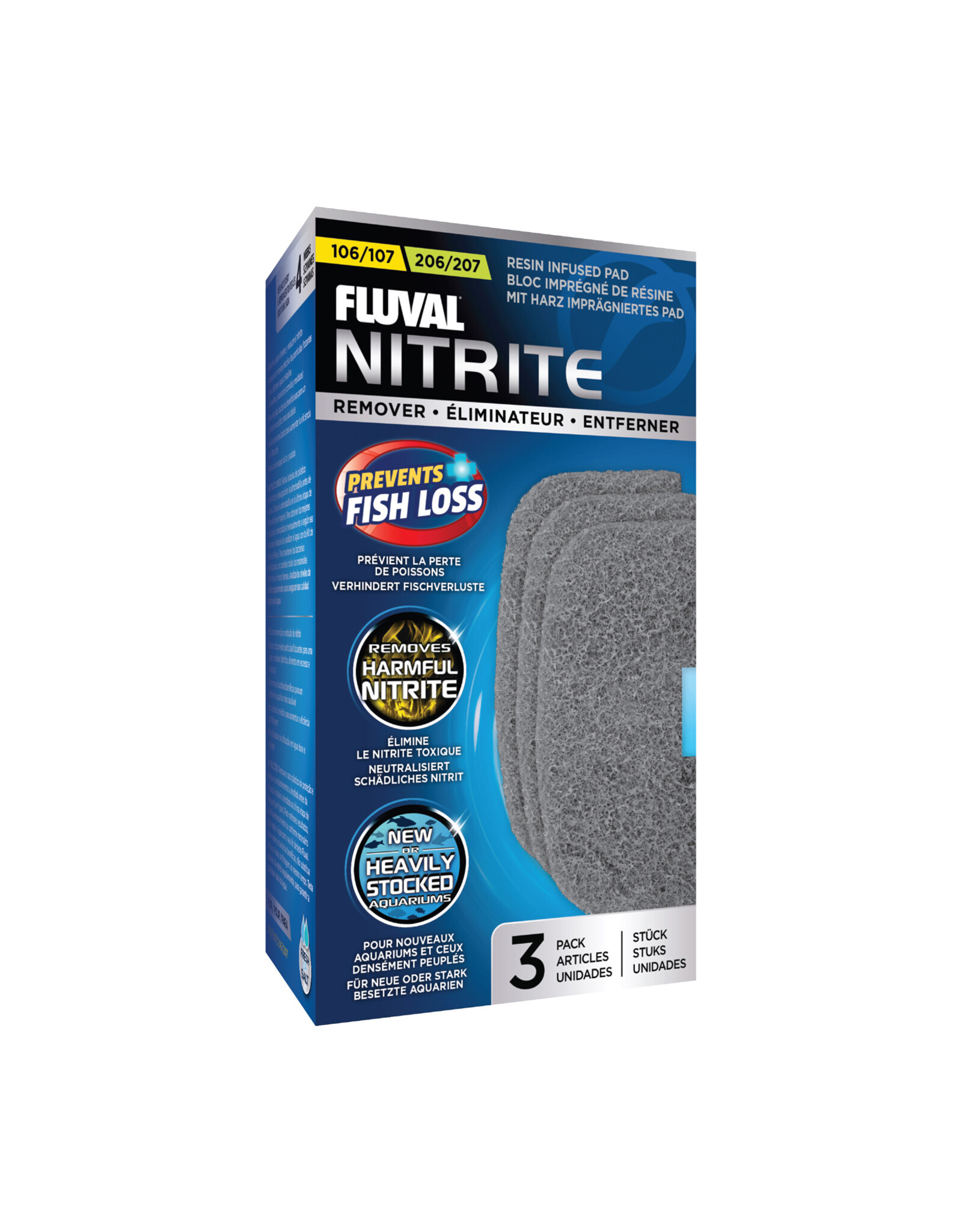 Fluval FLUVAL Replacement Filter Pad 106/107/206/207 3 Pack