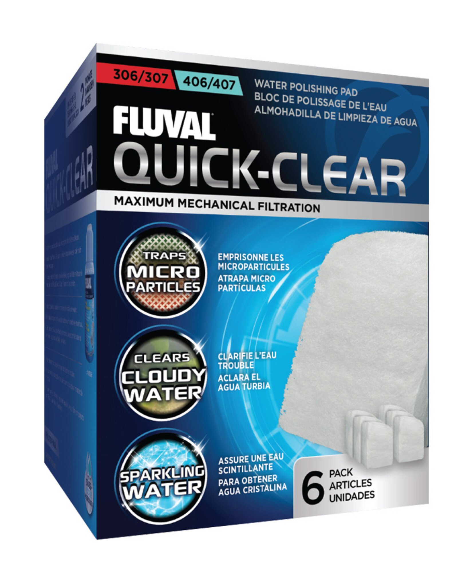 Fluval FLUVAL Replacement Filter Pad 306/307/406/407 6 Pack