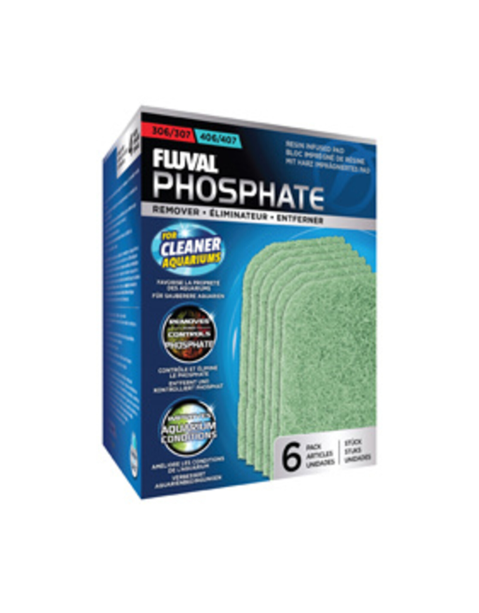 Fluval FLUVAL Replacement Filter Pad 306/307/406/407 6 Pack
