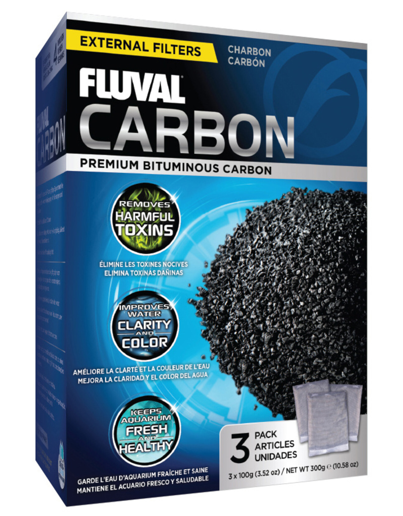 Fluval FLUVAL Carbon 3 x 100g