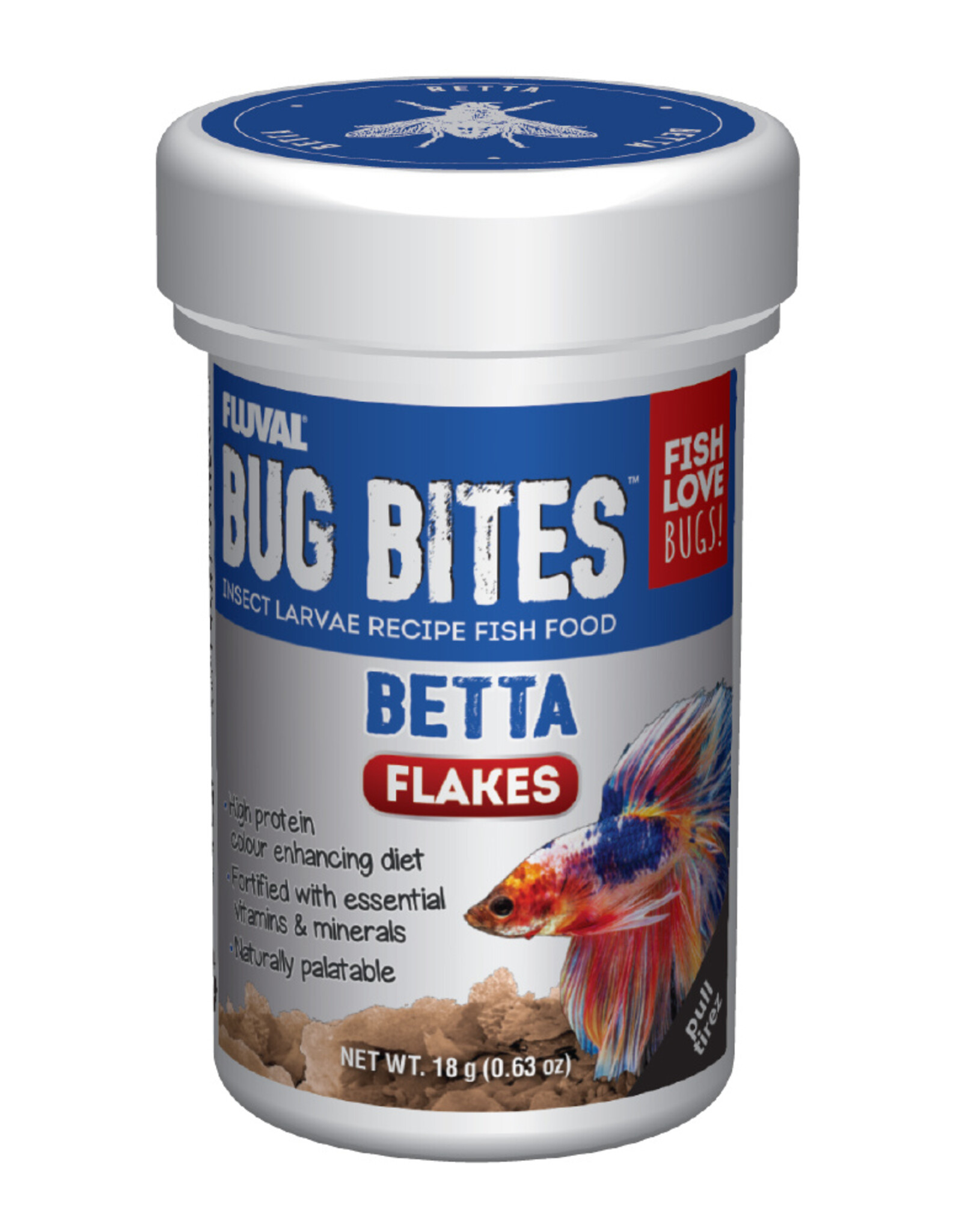 Fluval FLUVAL Bug Bites Flakes Betta Color Enhancing 18g