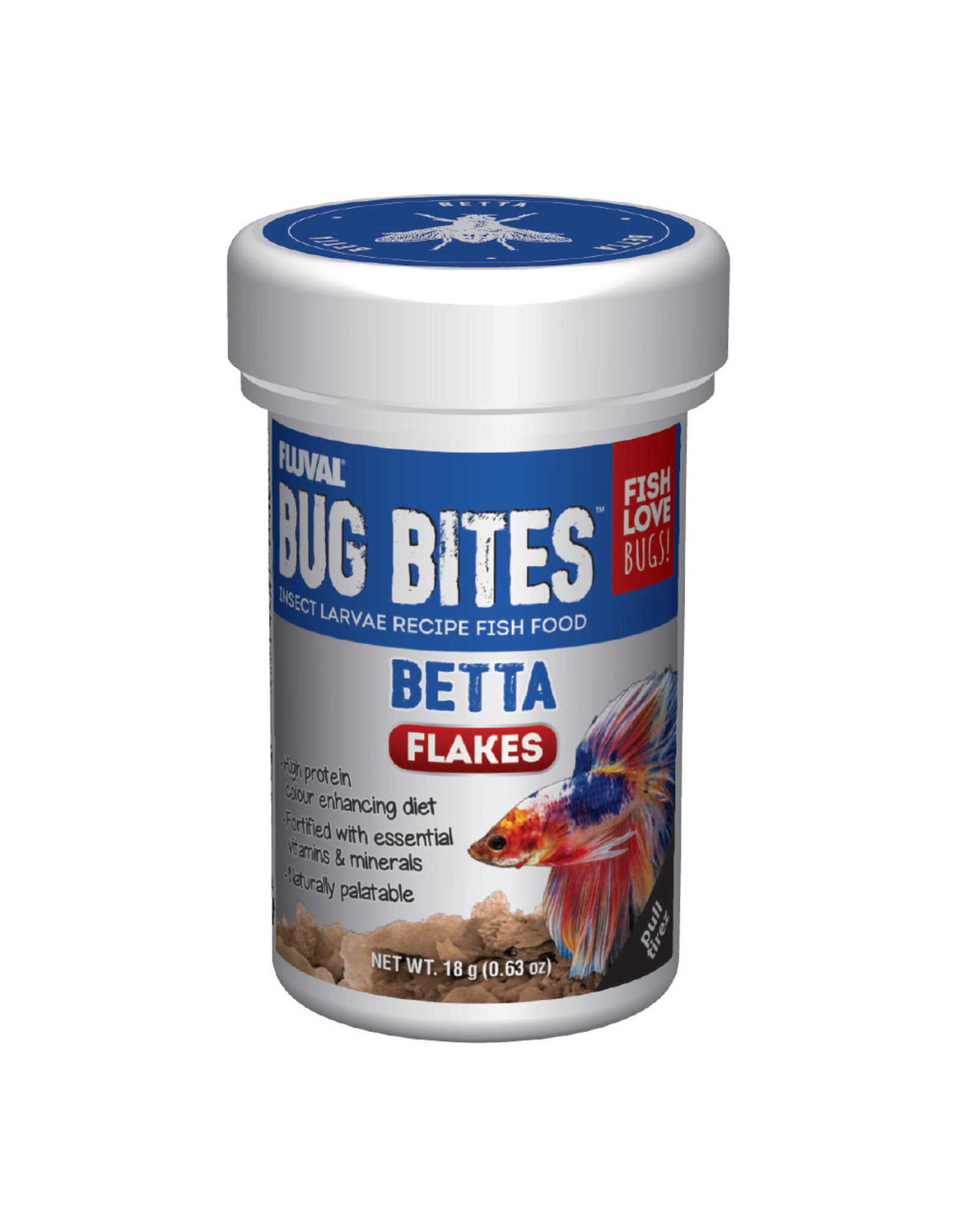 Fluval FLUVAL Bug Bites Flakes Betta Color Enhancing 18g