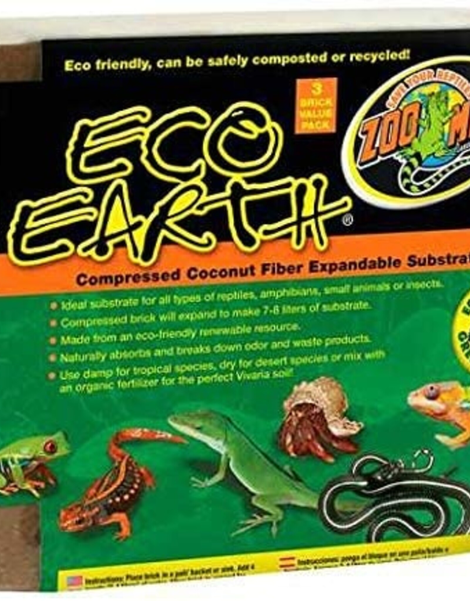 Zoo Med ZOO MED Eco Earth Compressed Brick (~7-8L)