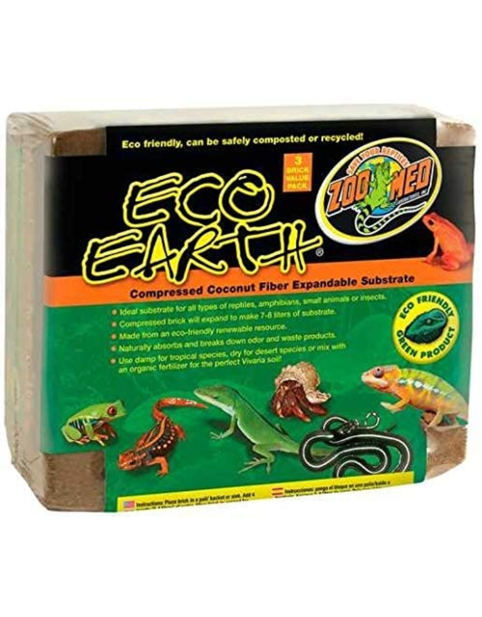 Zoo Med ZOO MED Eco Earth Compressed Brick (~7-8L)
