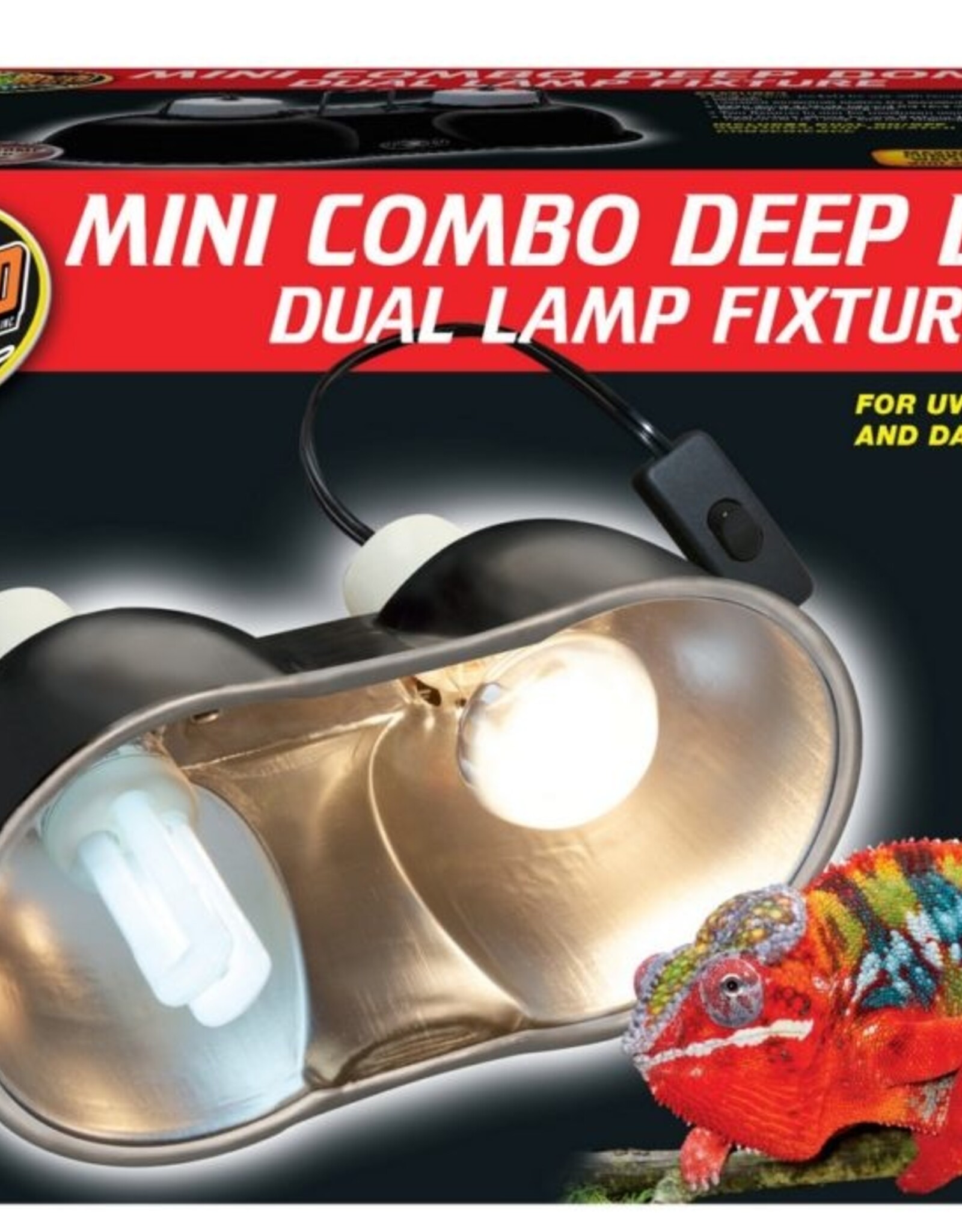 Zoo Med ZOO MED Mini Combo Deep Dome Lamp To 100 watt On Off Switches