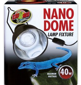Zoo Med ZOO MED Nano Dome Lamp Fixture for 10 Gallons or Smaller Holds up to 40 Watts