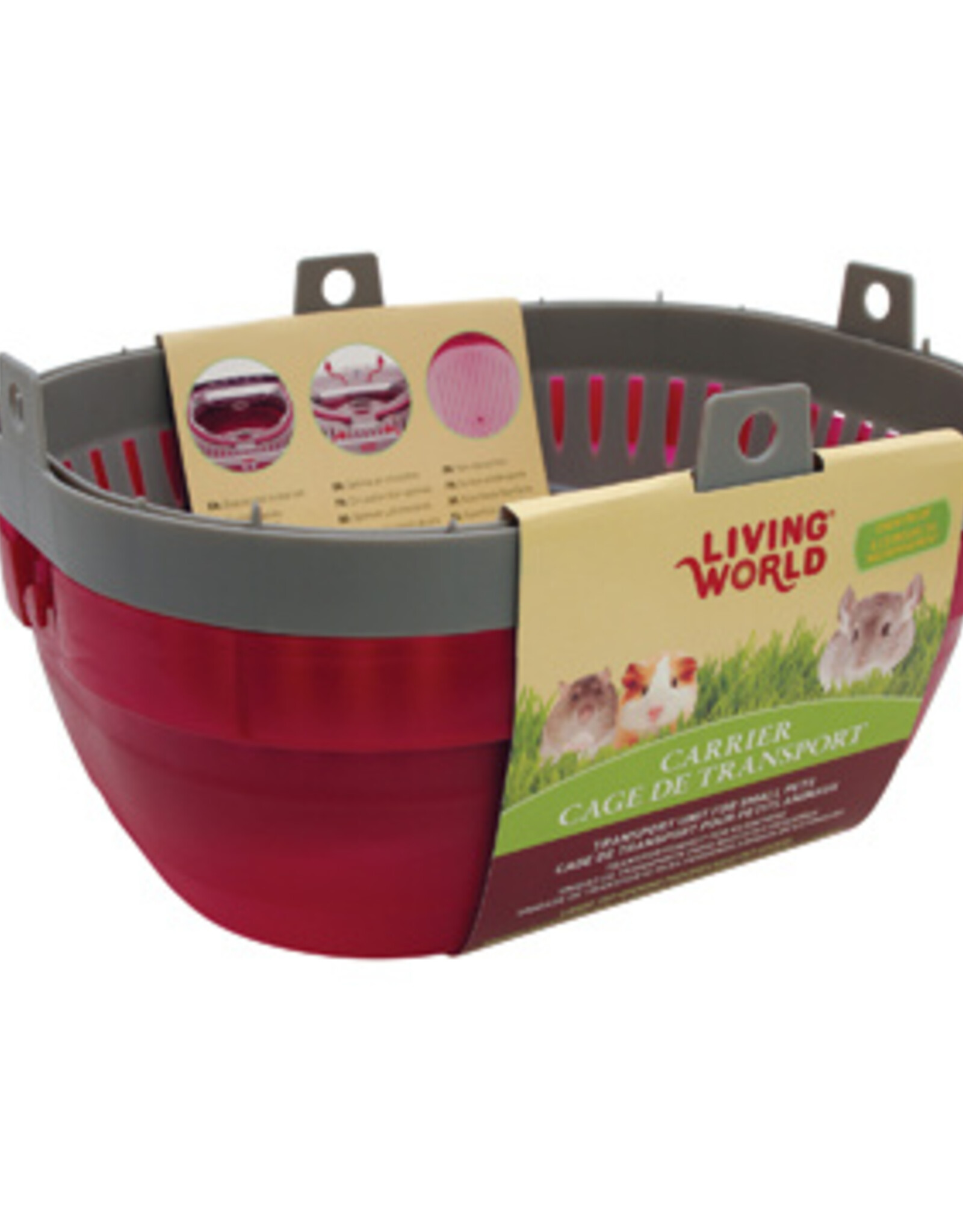 Living World LIVING WORLD Carrier, Large, Red/Grey