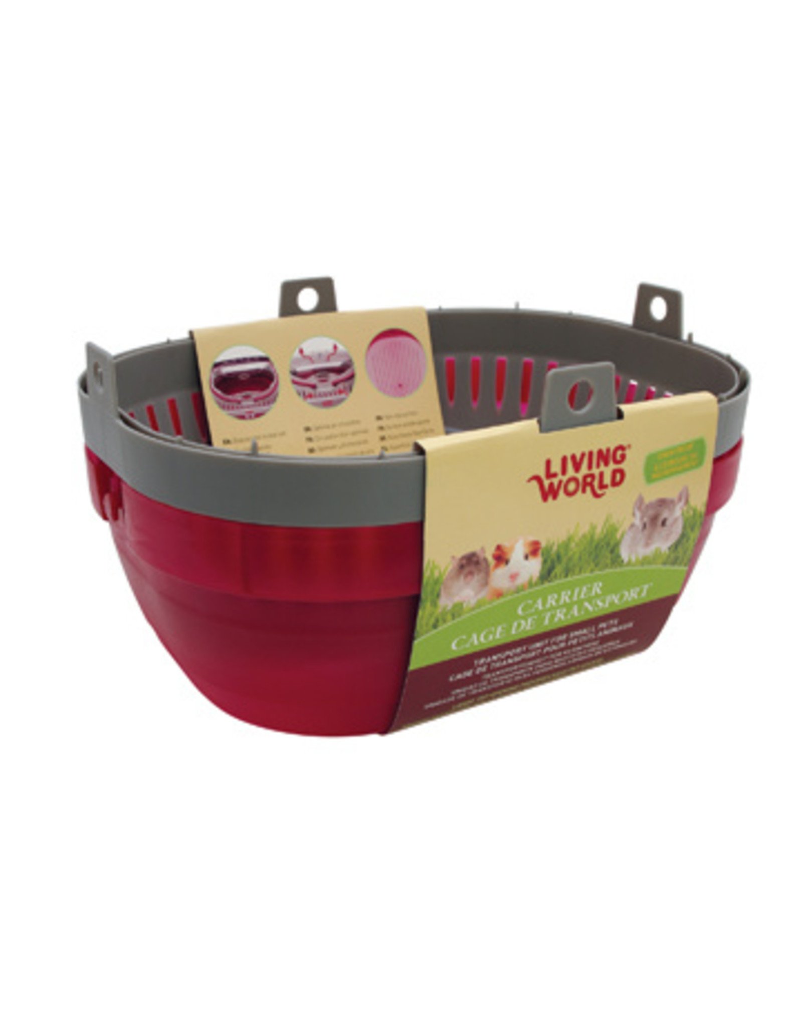 Living World LIVING WORLD Carrier, Large, Red/Grey