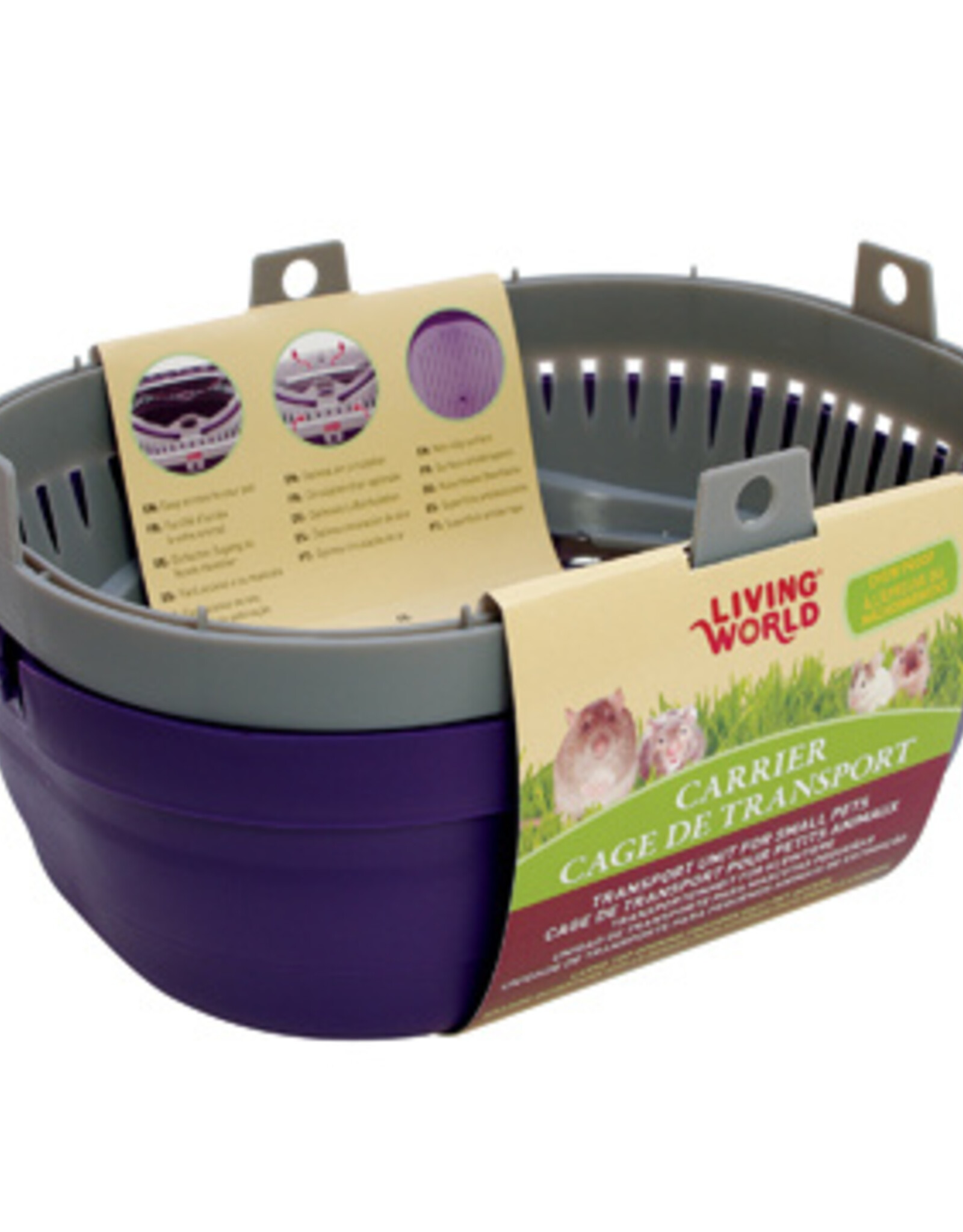 Living World LIVING WORLD Carrier, Small, Purple/Grey