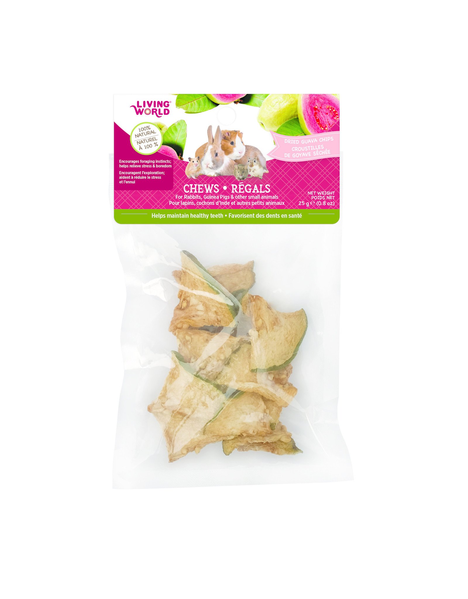 Living World LIVING WORLD Small Animal Chews Dried Guava Chips 25g
