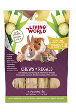 Living World LIVING WORLD Small Animal Chews Sugar Cane Stalk Sticks 4"x 4pc