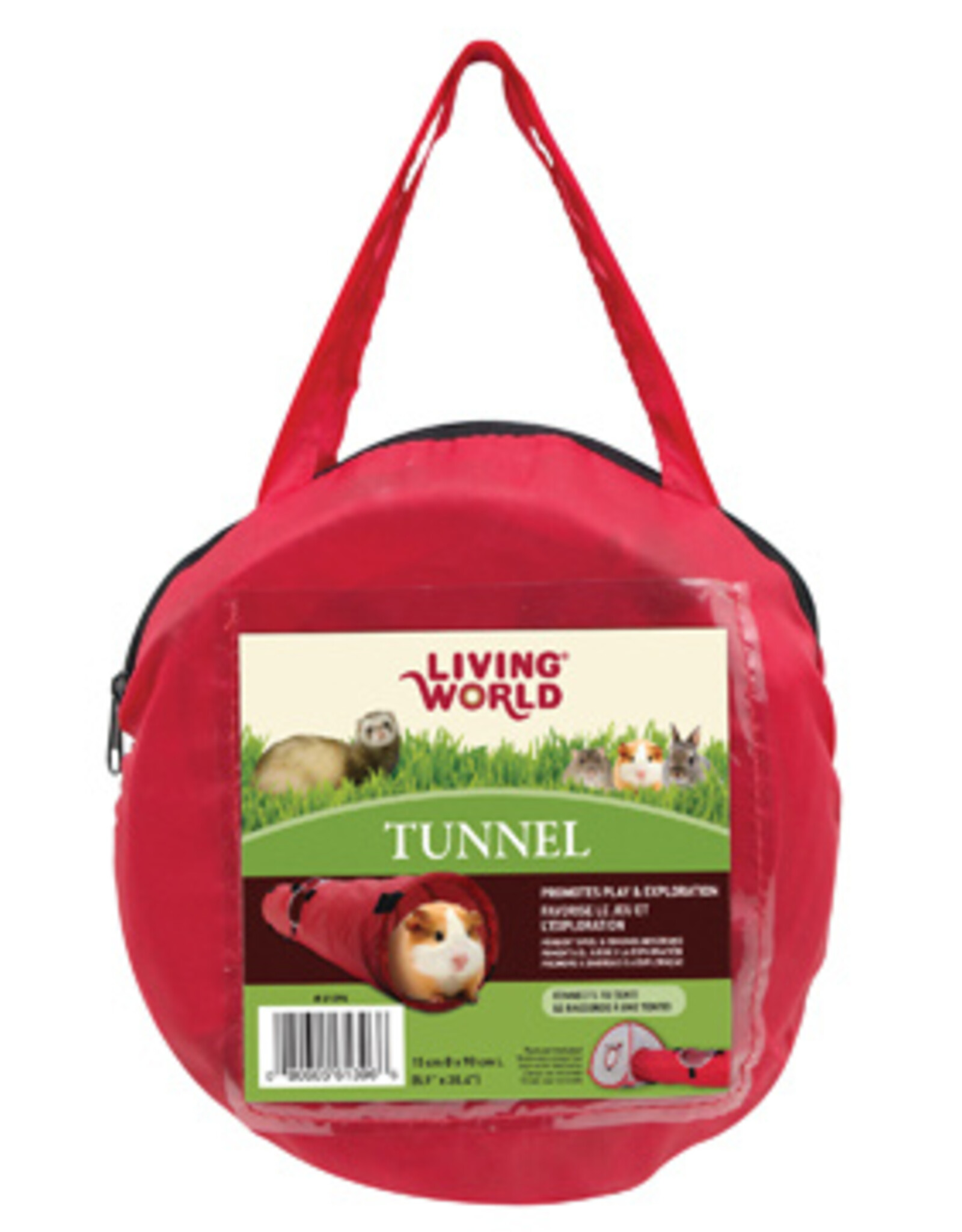 Living World LIVING WORLD Tunnel, Medium, Red/Grey