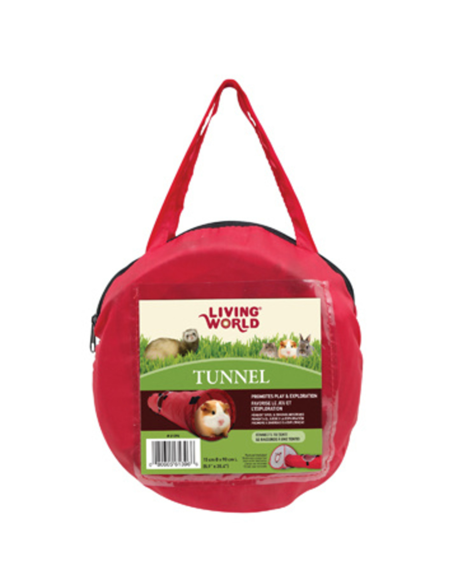 Living World LIVING WORLD Tunnel, Medium, Red/Grey