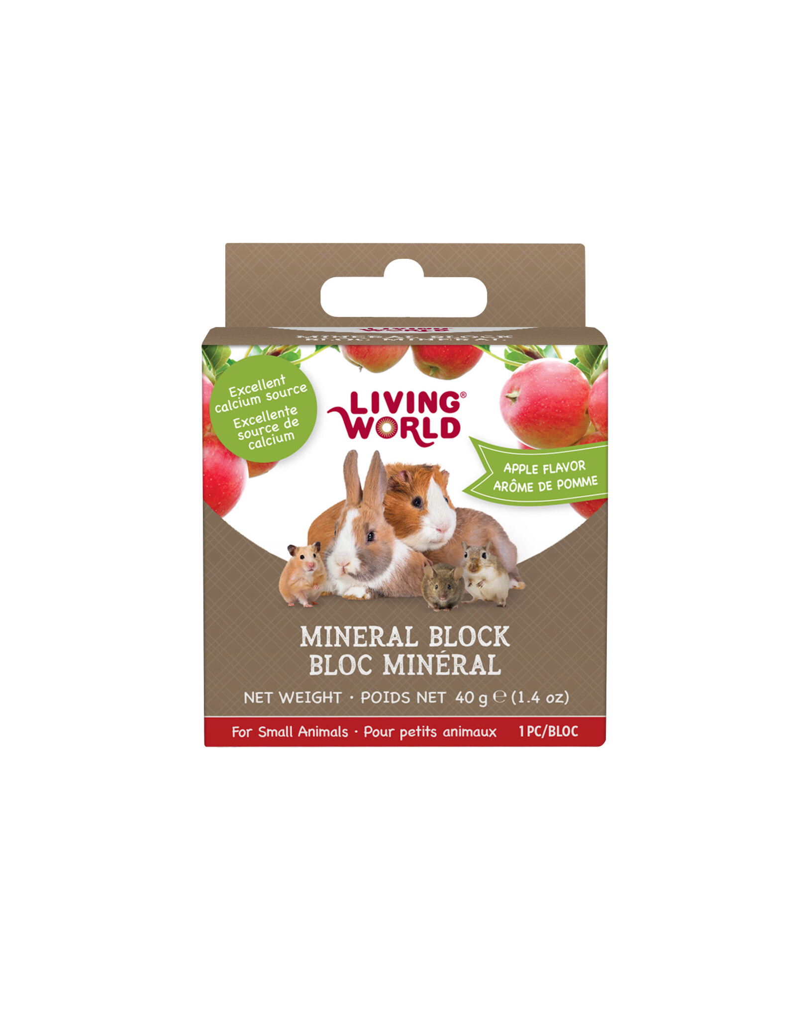 Living World LIVING WORLD Small Animal Mineral Block Apple 40g