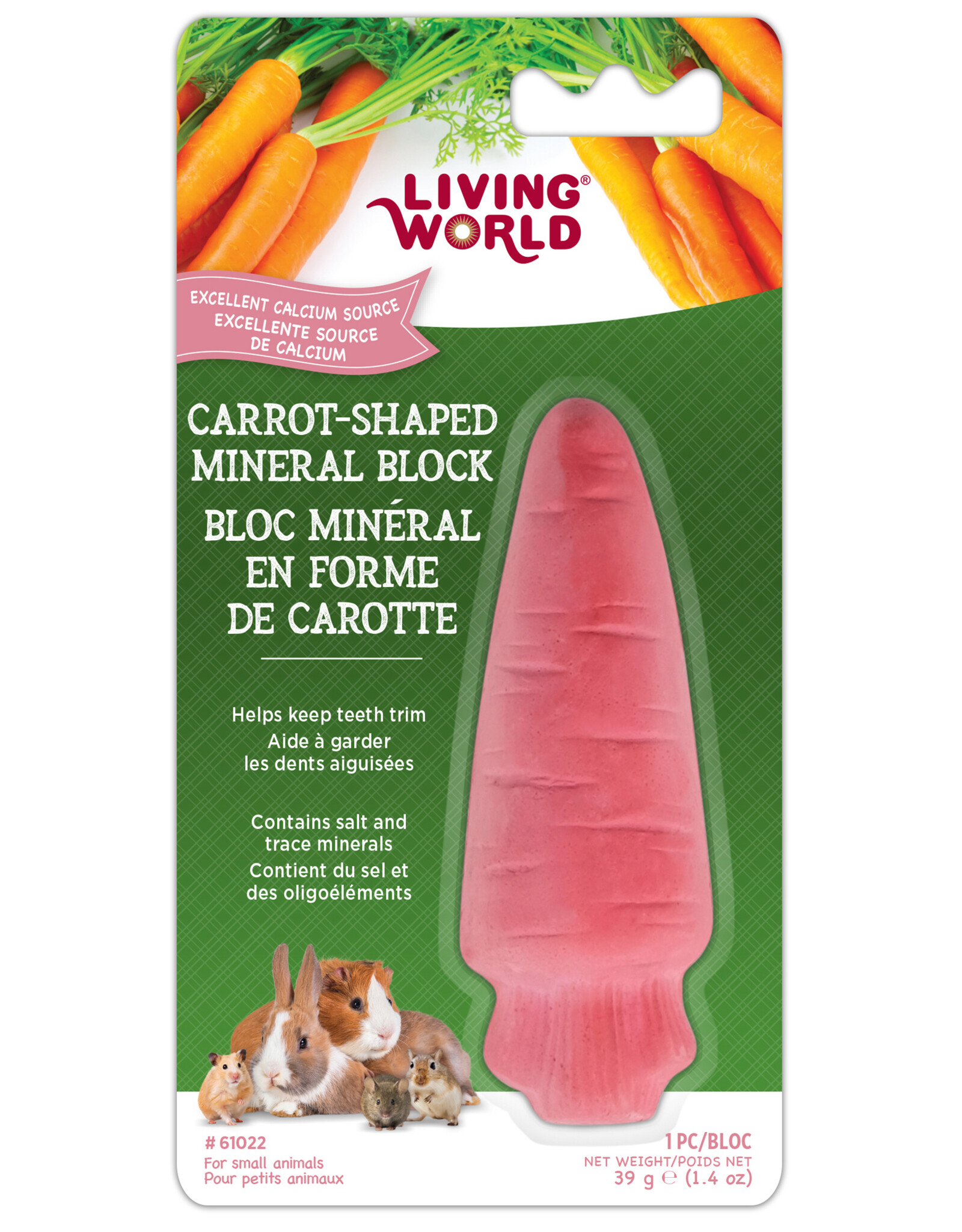 Living World LIVING WORLD Small Animal Mineral Block Carrot