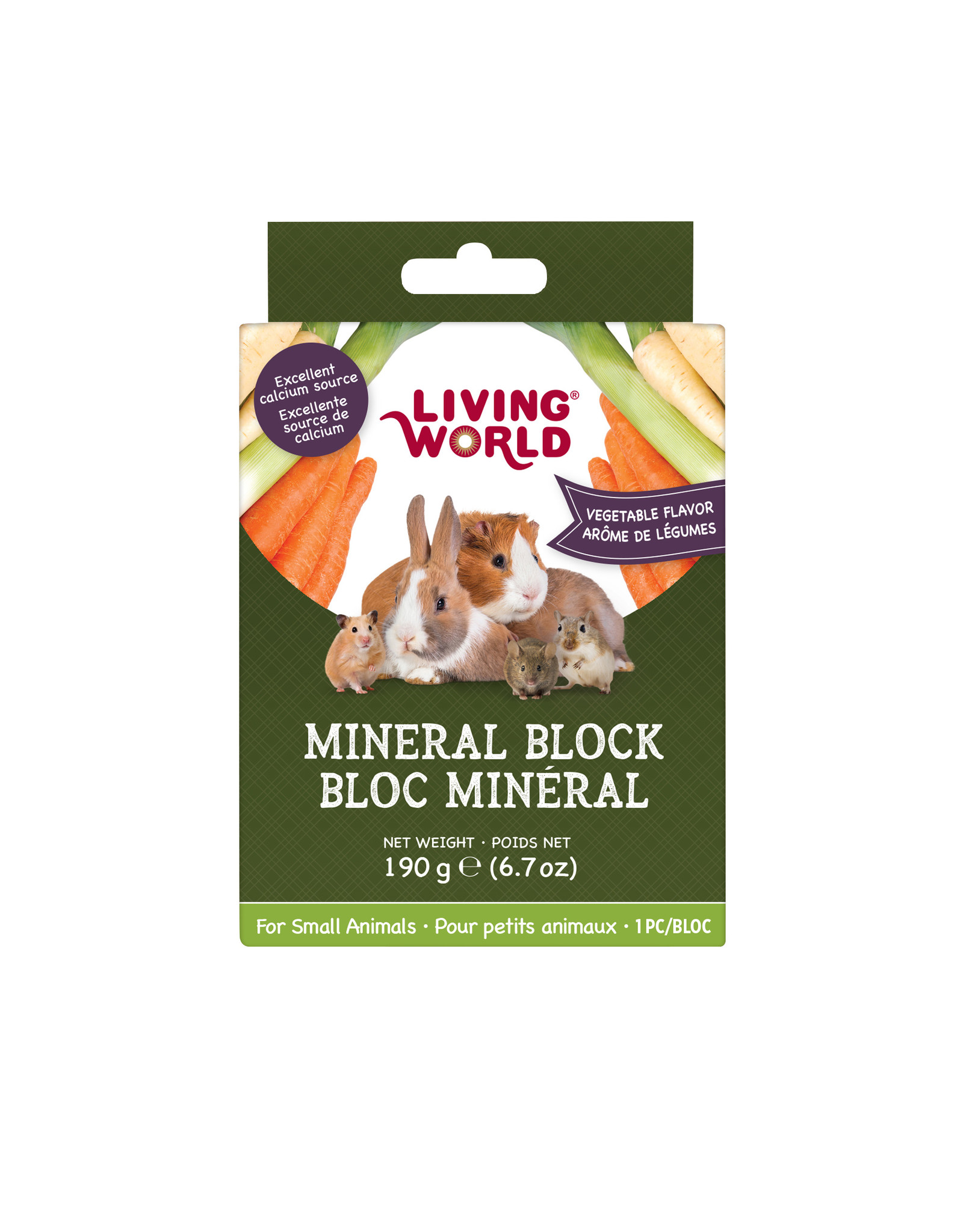 Living World LIVING WORLD Small Animal Mineral Block Vegetable