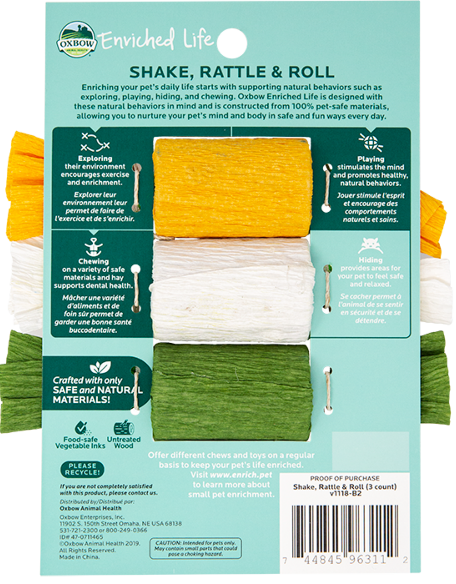 Oxbow OXBOW Enriched Life Shake, Rattle And Roll 3 Pack Natural Chews