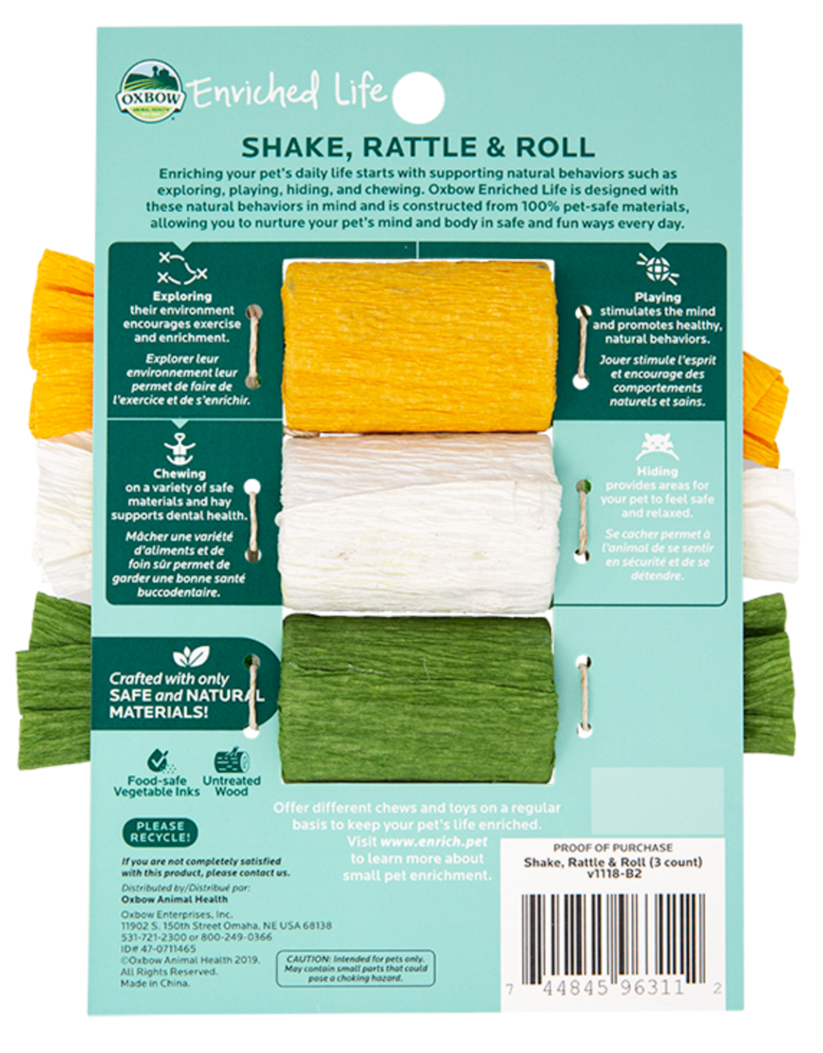 Oxbow OXBOW Enriched Life Shake, Rattle And Roll 3 Pack Natural Chews