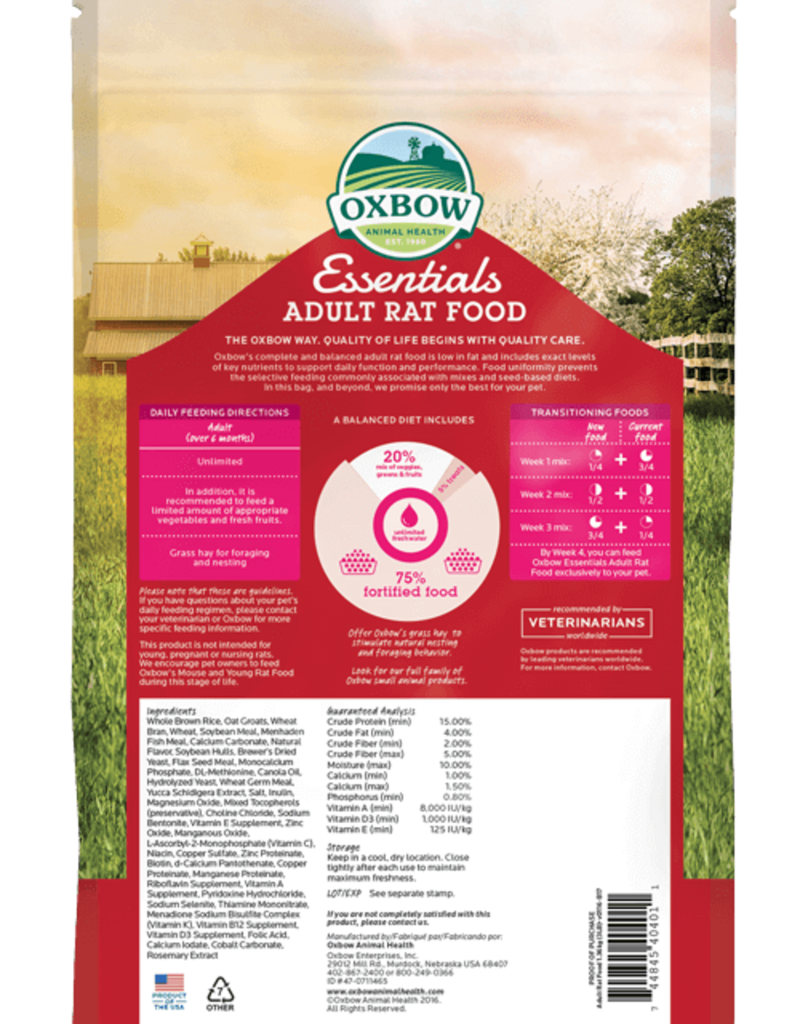 Oxbow OXBOW Essentials Adult Rat Food