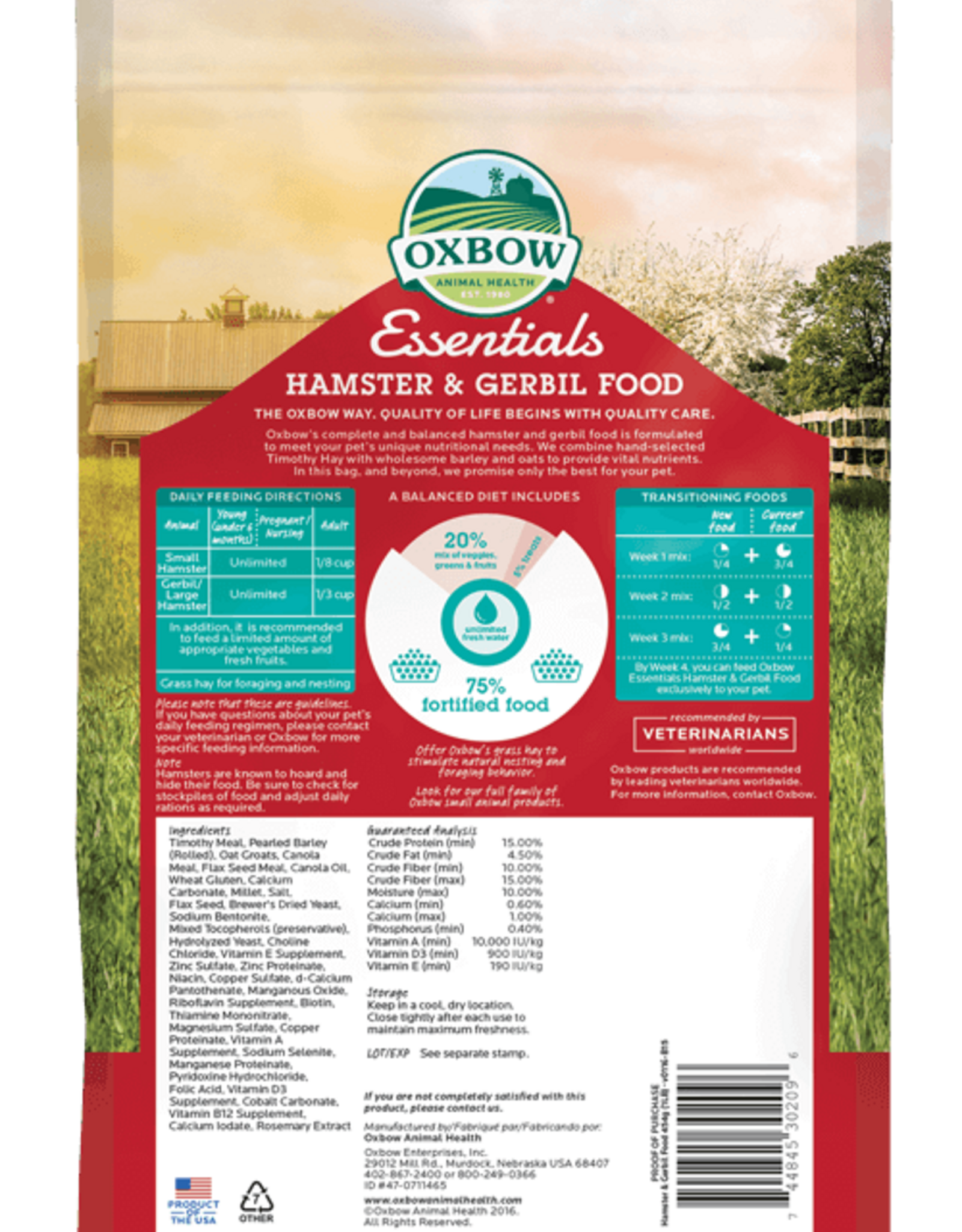 Oxbow OXBOW Essentials Hamster Gerbil Food