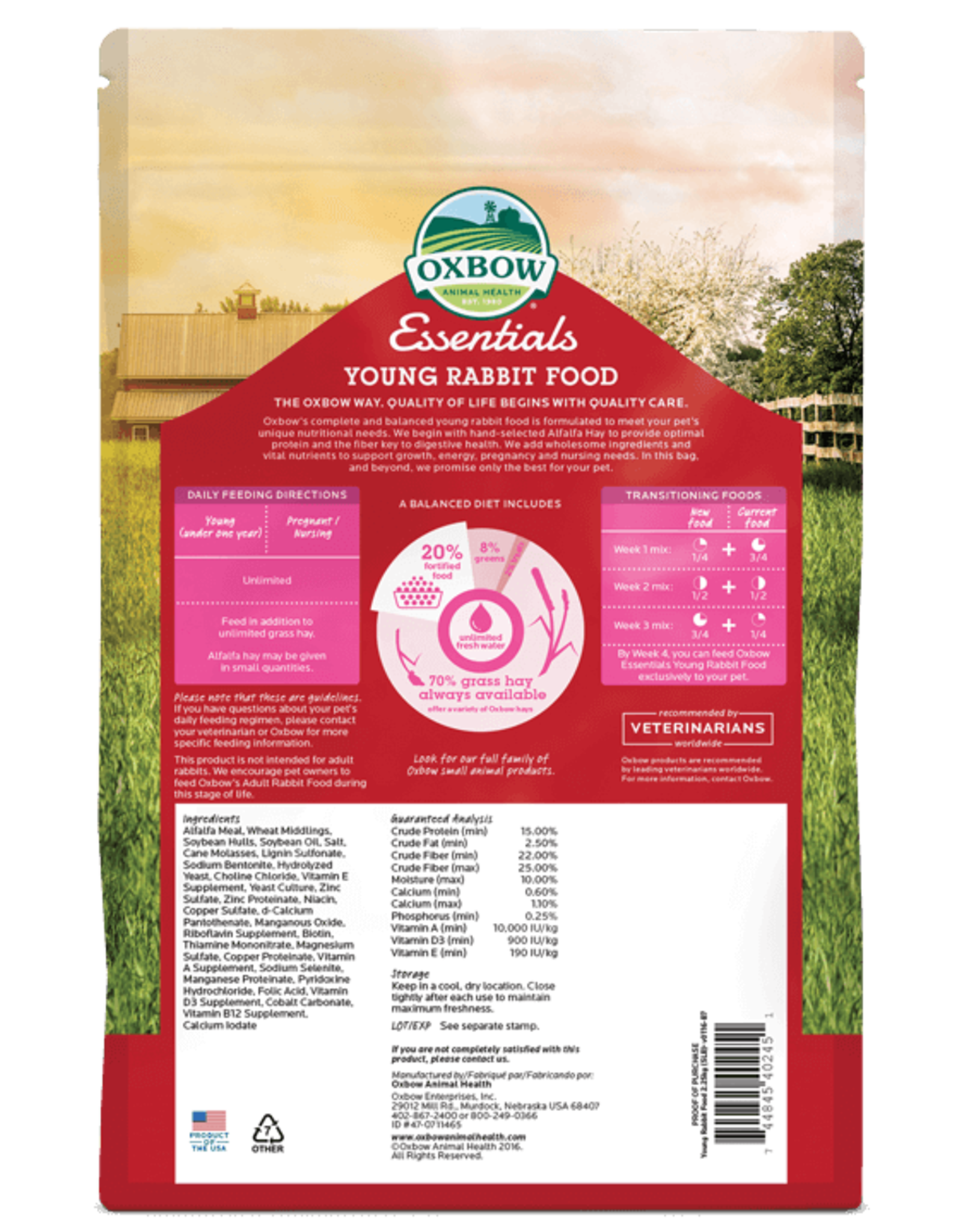 Oxbow OXBOW Essentials Young Rabbit Food 5lb Bag