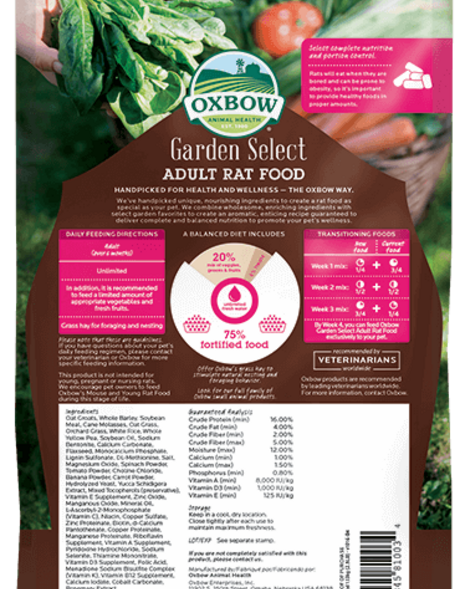 Oxbow OXBOW Garden Select Adult Rat Food 2.5 pound Bag