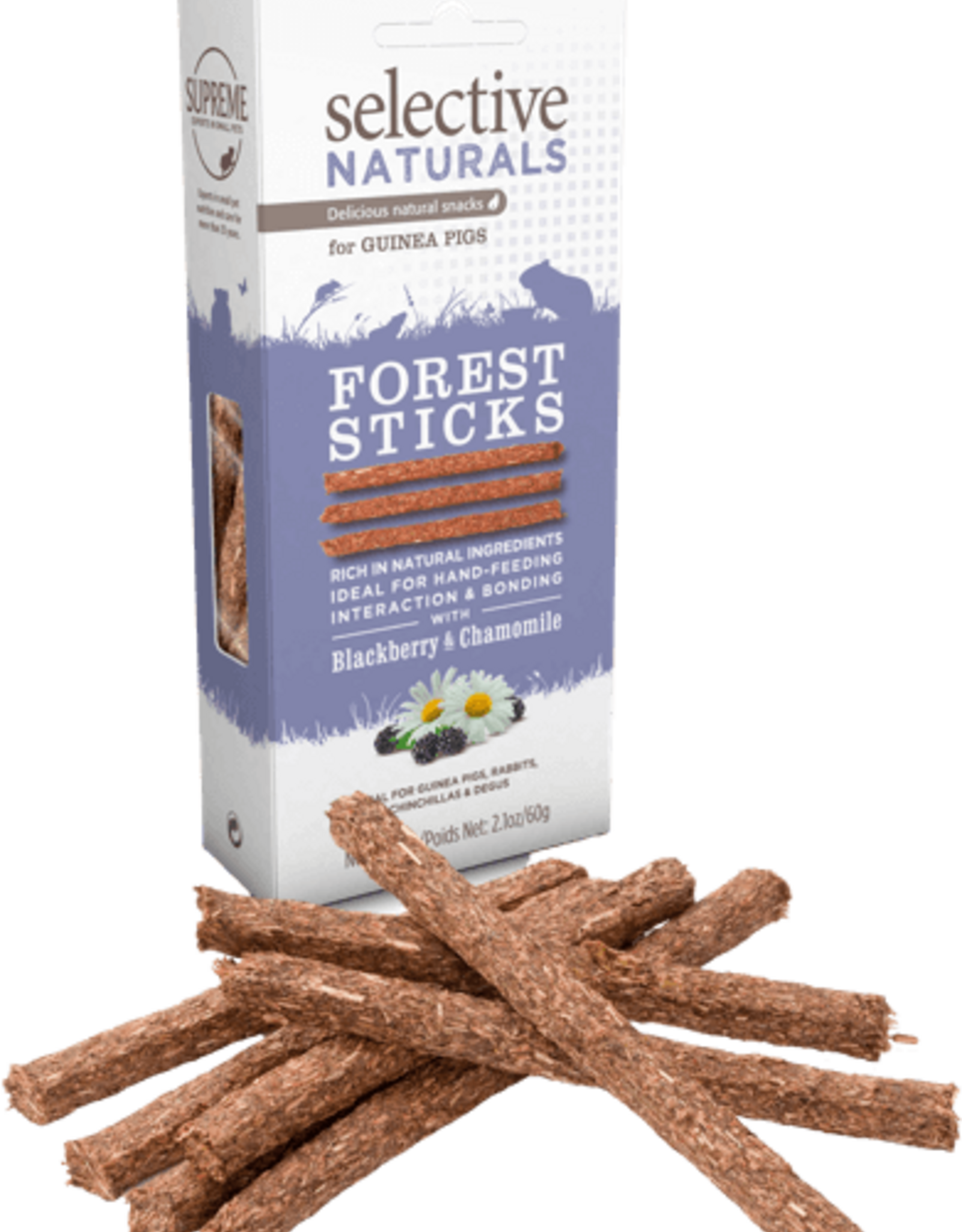 Supreme Pet Foods SELECTIVE NATURALS Forest Sticks Guinea Pig Treats Blackberry & Chamomile