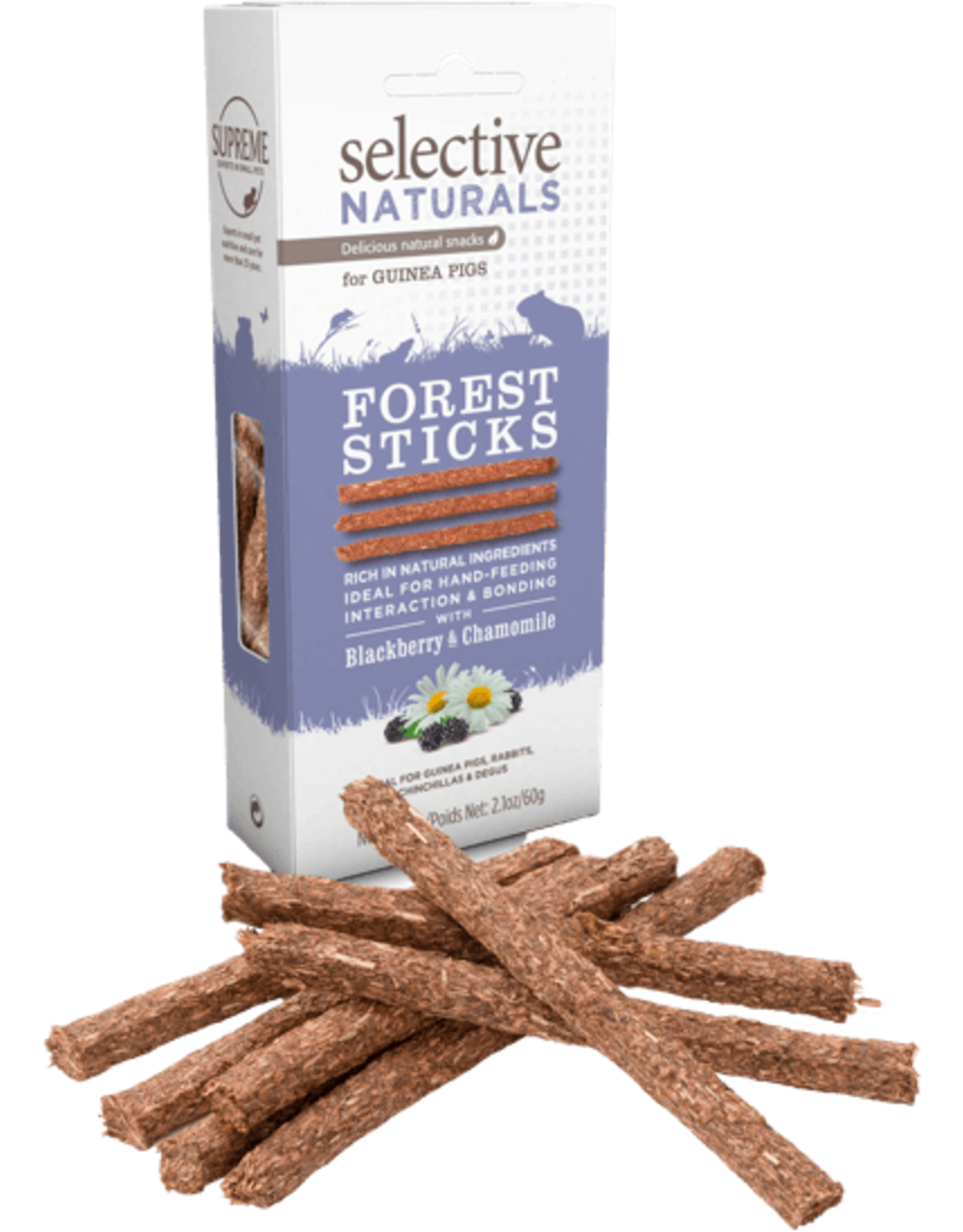 Supreme Pet Foods SELECTIVE NATURALS Forest Sticks Guinea Pig Treats Blackberry & Chamomile