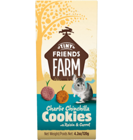 Supreme Pet Foods TINY FRIENDS FARM Charlie Chinchilla Cookie 120gs with Raisin & Carrot