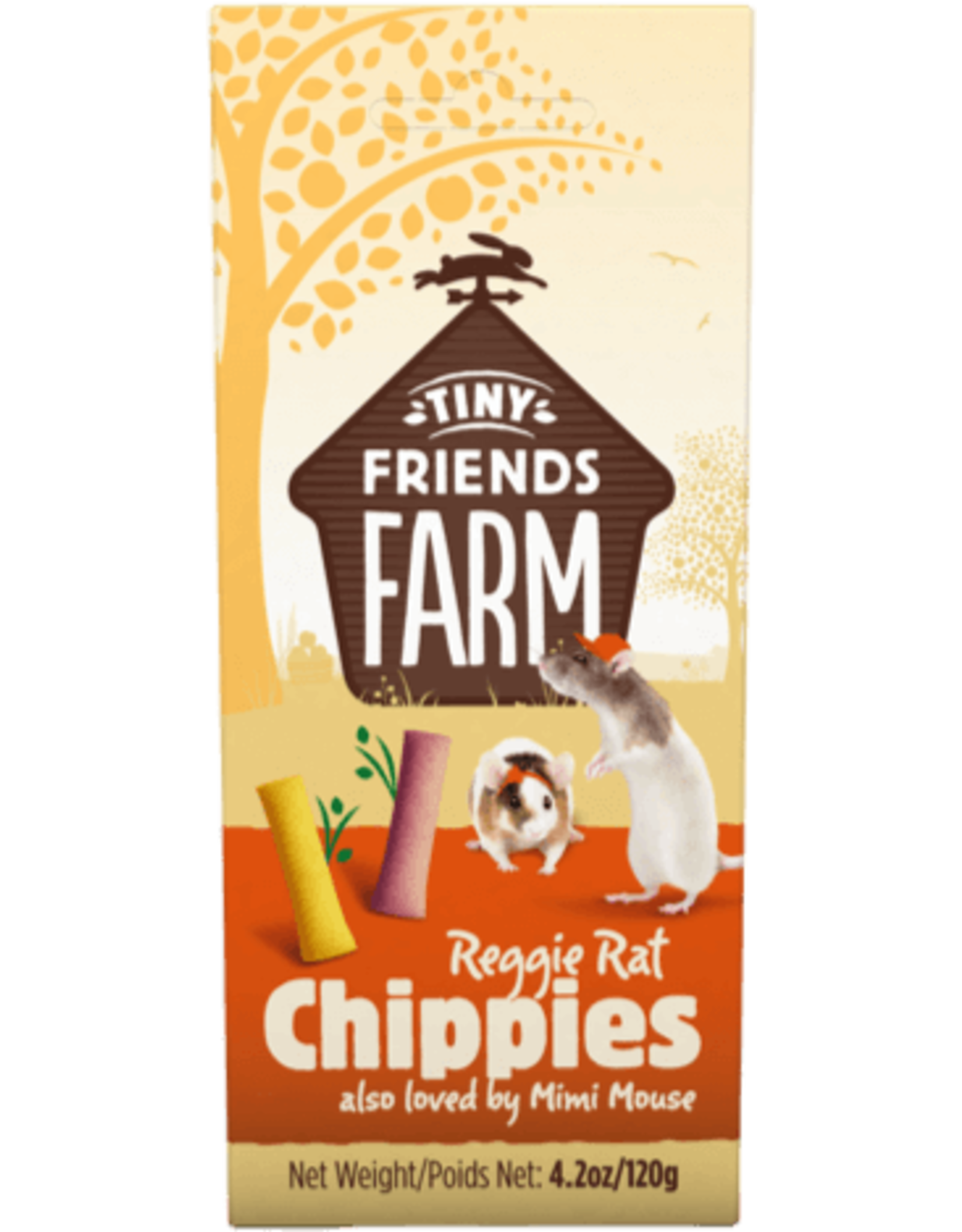 Supreme Pet Foods TINY FRIENDS FARM Reggie Rat & Mimi Mouse Chippies