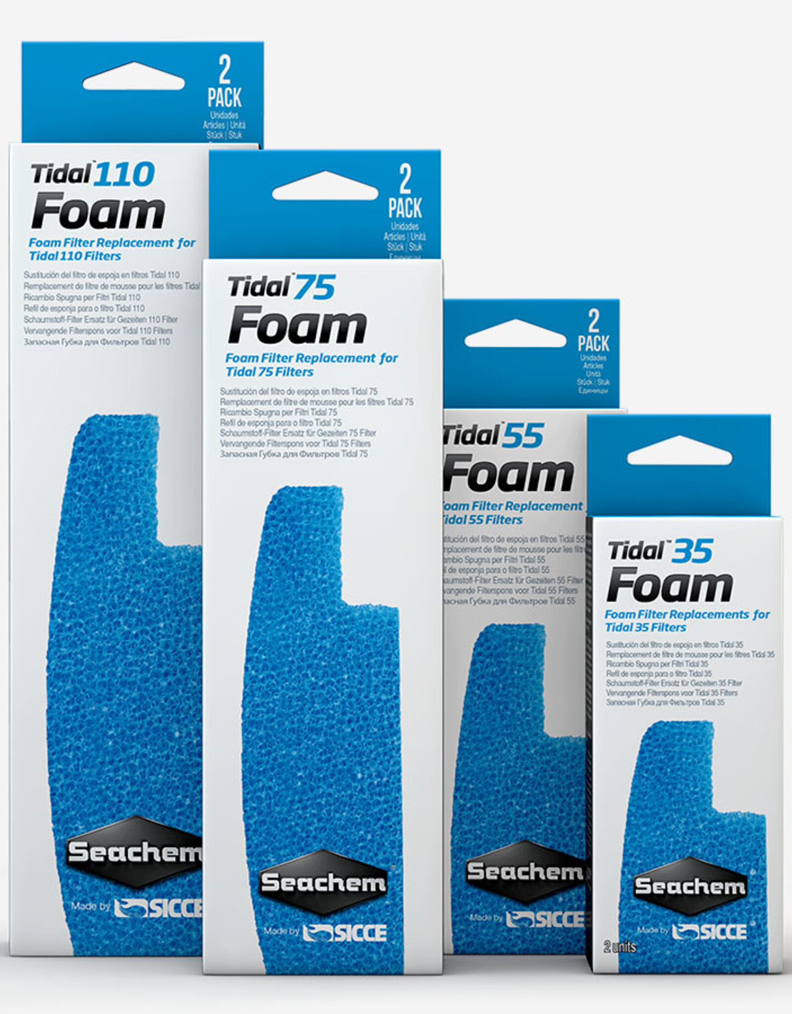 Seachem SEACHEM Tidal Filter Replacement Foam 2 Pack