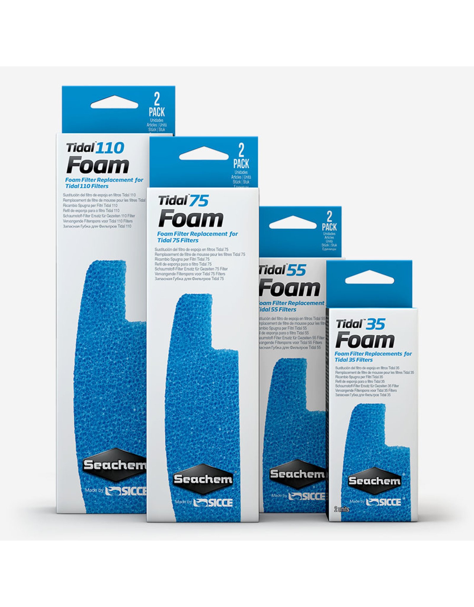 Seachem SEACHEM Tidal Filter Replacement Foam 2 Pack