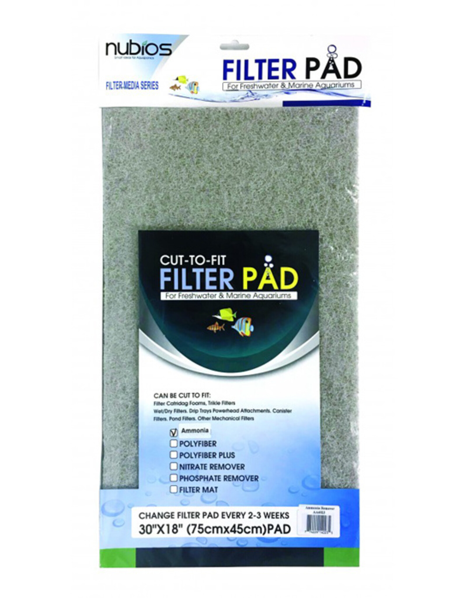 Nubios NUBIOS Cut-to-fit Filter Pad Ammonia Remover