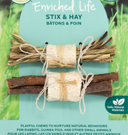 Oxbow OXBOW Enriched Life Stix And Hay Natural Chew 2 Pack