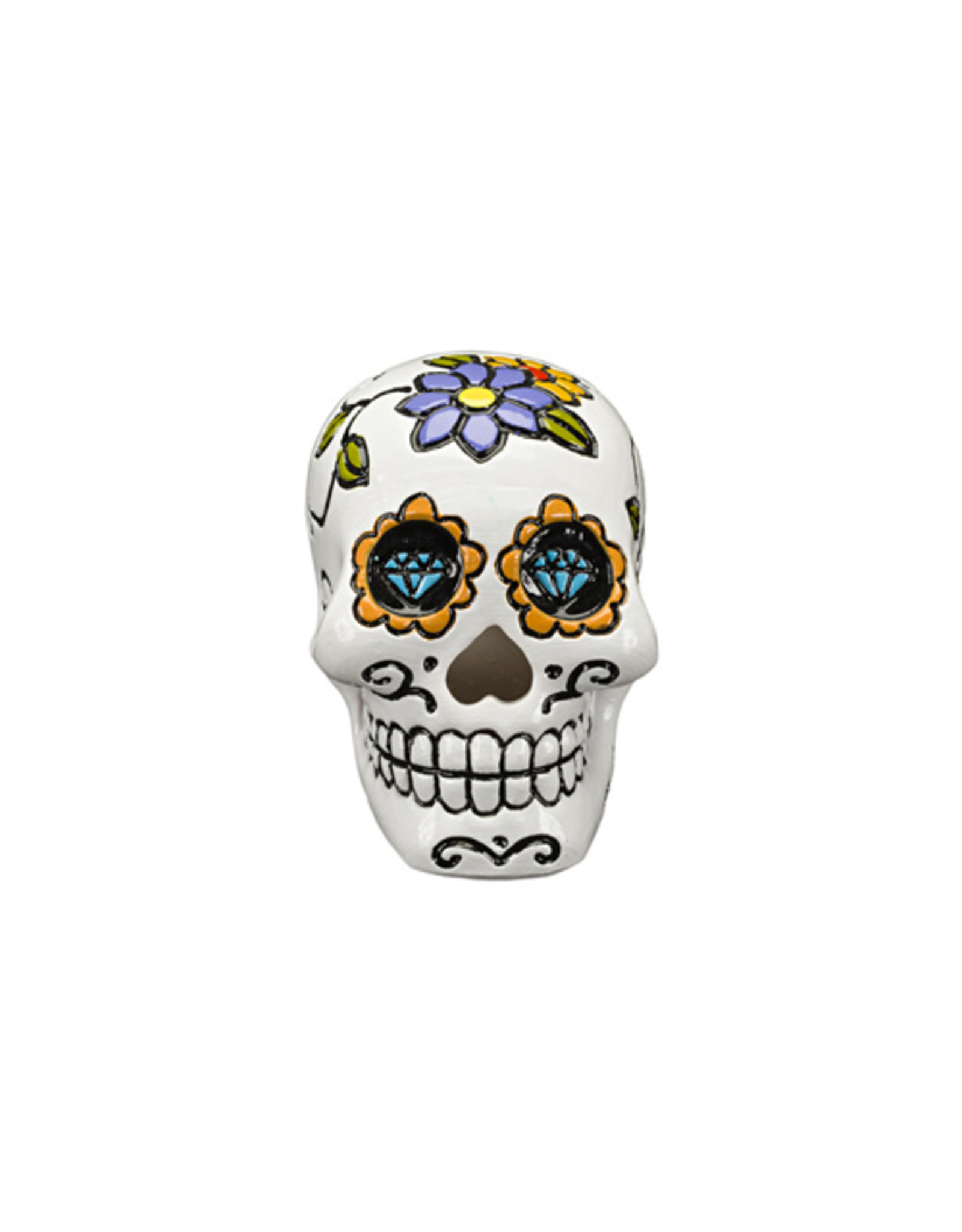 Penn Plax PENN PLAX Deco-Replica Sugar Skull Ornament  Medium White