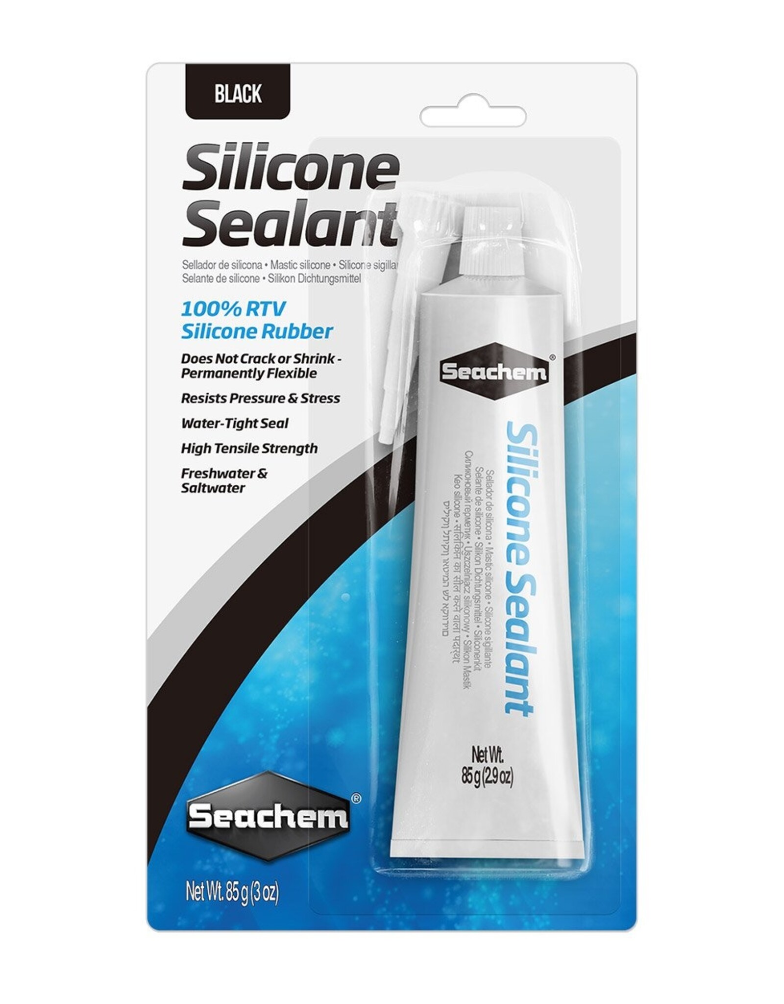 Seachem SEACHEM Aquarium Silicone Sealant/Adhesive Black 85g
