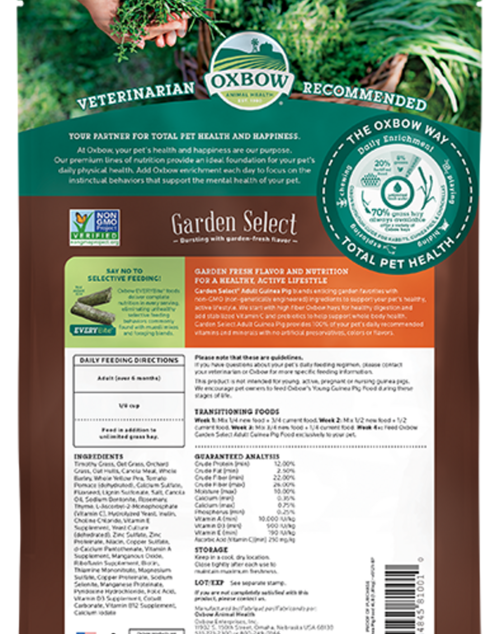 Oxbow OXBOW Garden Select Adult Guinea Pig 4 pound Bag