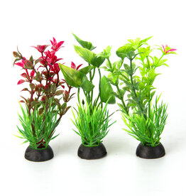 Burgham Aqua-Fit AQUA-FIT Assorted 3" Plastic Plants 3pc