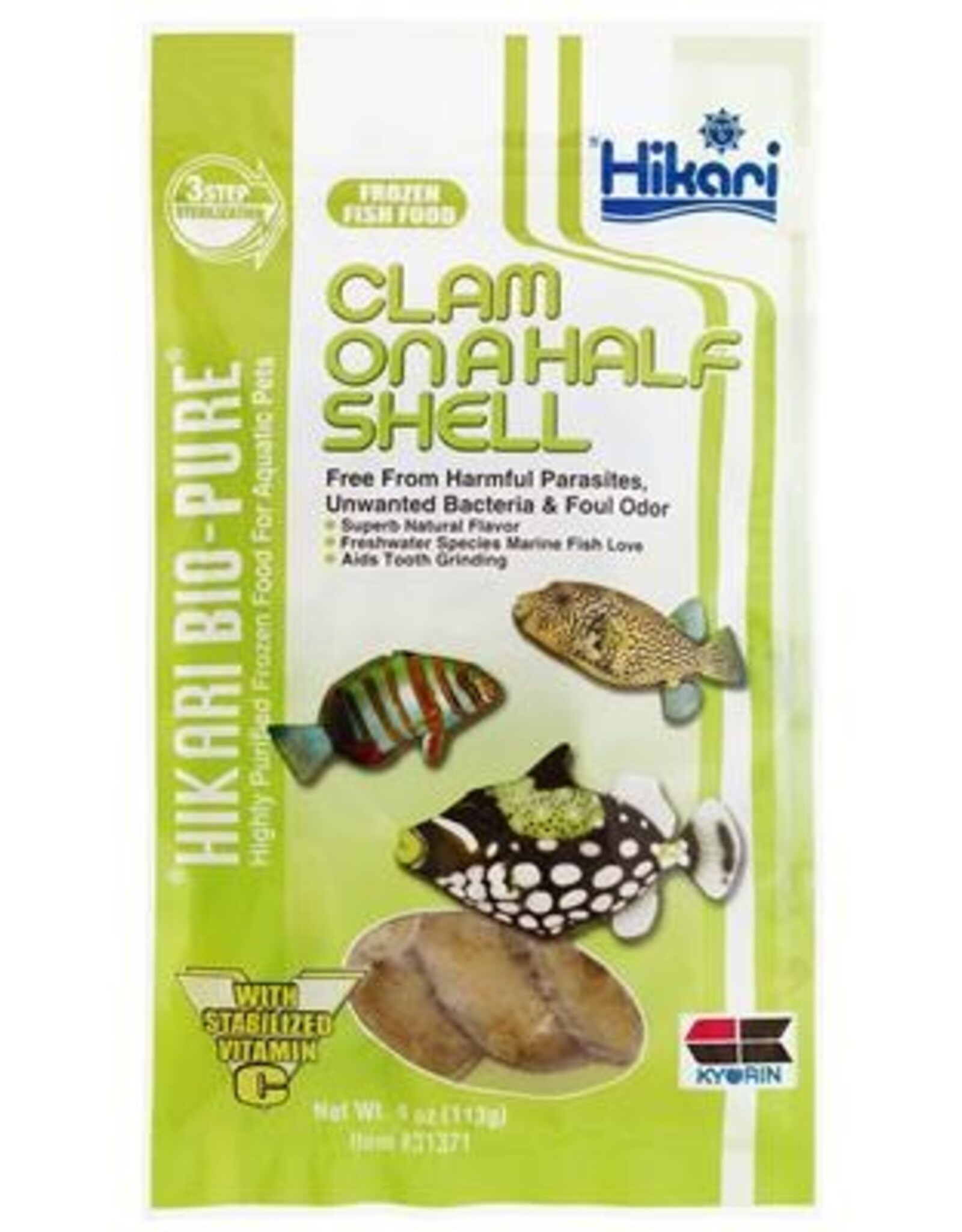Hikari Sales USA, Inc. HIKARI Frozen Clam on a Half Shell 4oz