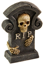 Burgham Aqua-Fit AQUA-FIT Polyresin Skull Tombstone 2"x1"x3.5"