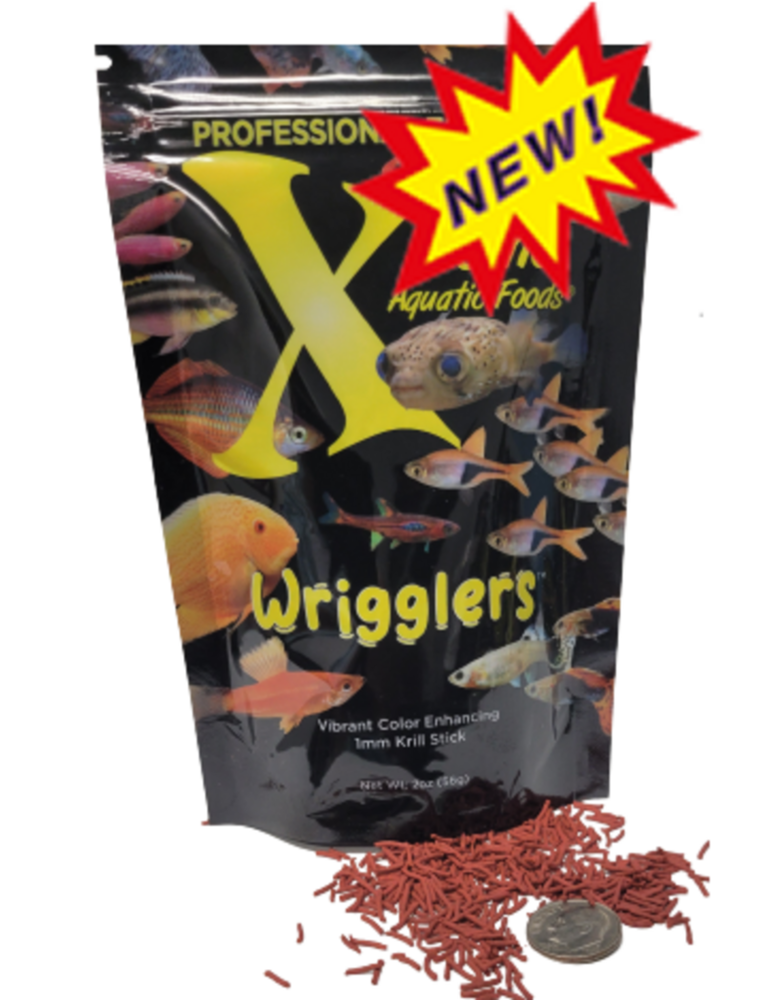 Xtreme Aquatic Foods XTREME Wrigglers- Krill- Slow Sinking Sticks 56g