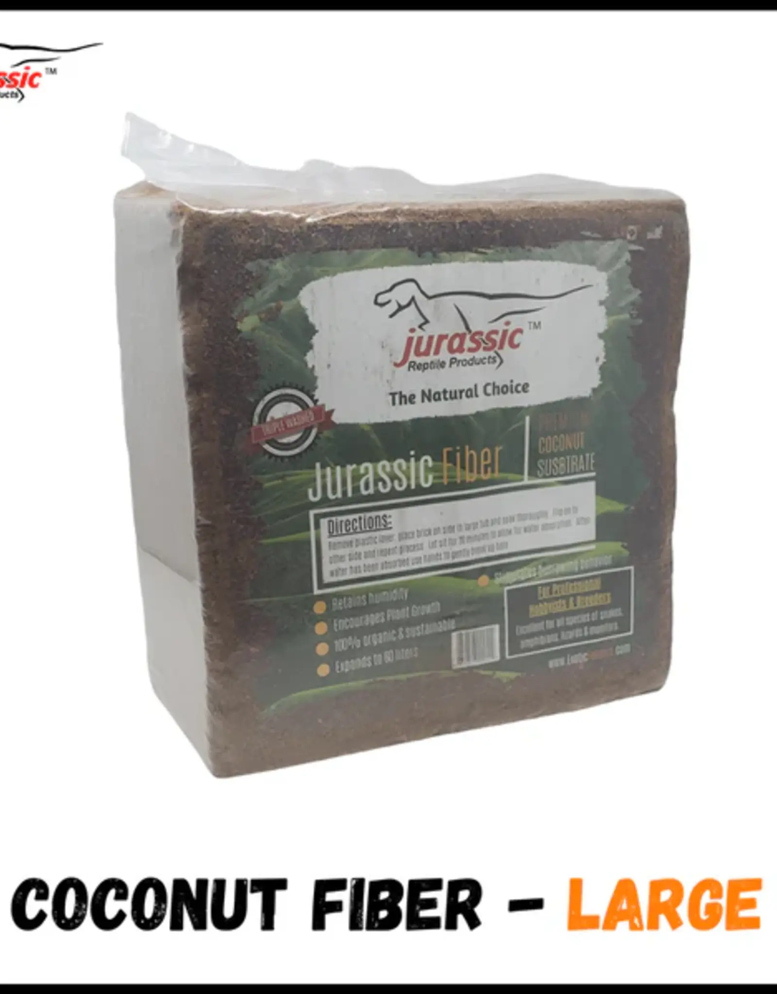 Jurassic Reptile Products JURASSIC REPTILE Coco Fiber Husk Large Brick 1/2 cubic ft.