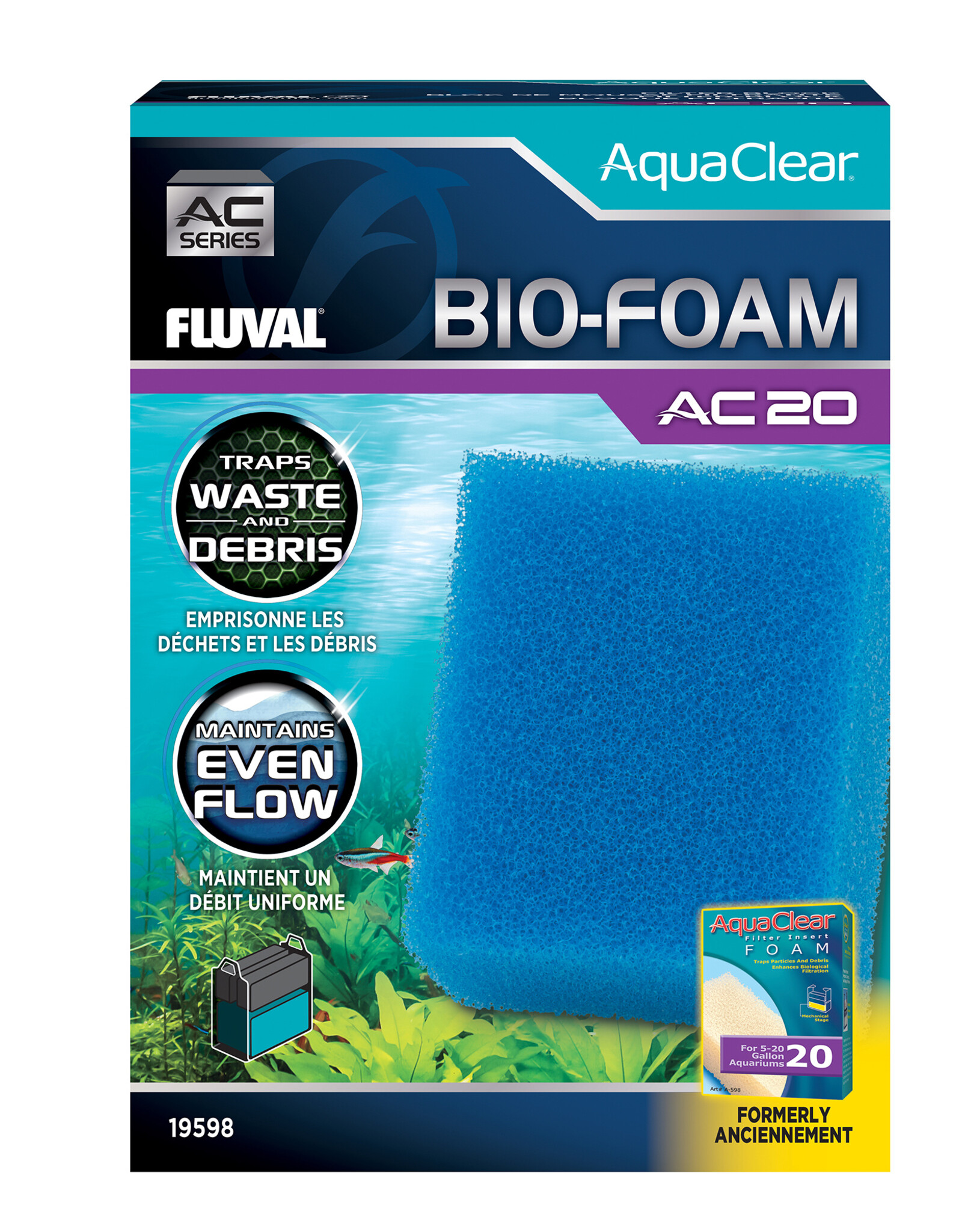 Fluval FLUVAL AquaClear Bio-Foam Filter Insert - Blue