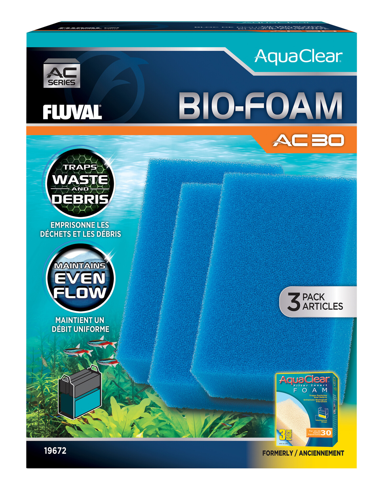 Fluval FLUVAL AquaClear Bio-Foam Filter Insert - Blue